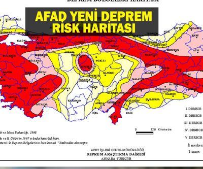 AFAD YENİ DEPREM HARİTASI: AFAD deprem haritası yenilendi Türkiyede deprem riski en az iller neresi Hangi illerde deprem riski yüksek AFAD Türkiye Deprem Haritası